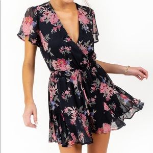 Francesca’s Godet Floral Romper